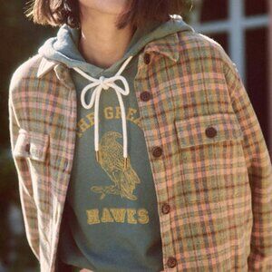 NWT THE GREAT State Park Shirt Jacket Shacket Plaid Size 1